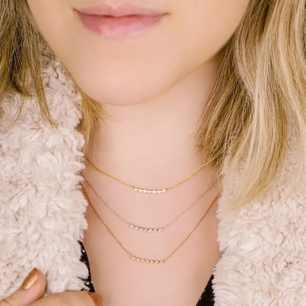 Lulu Jack Bezel Bar Necklace