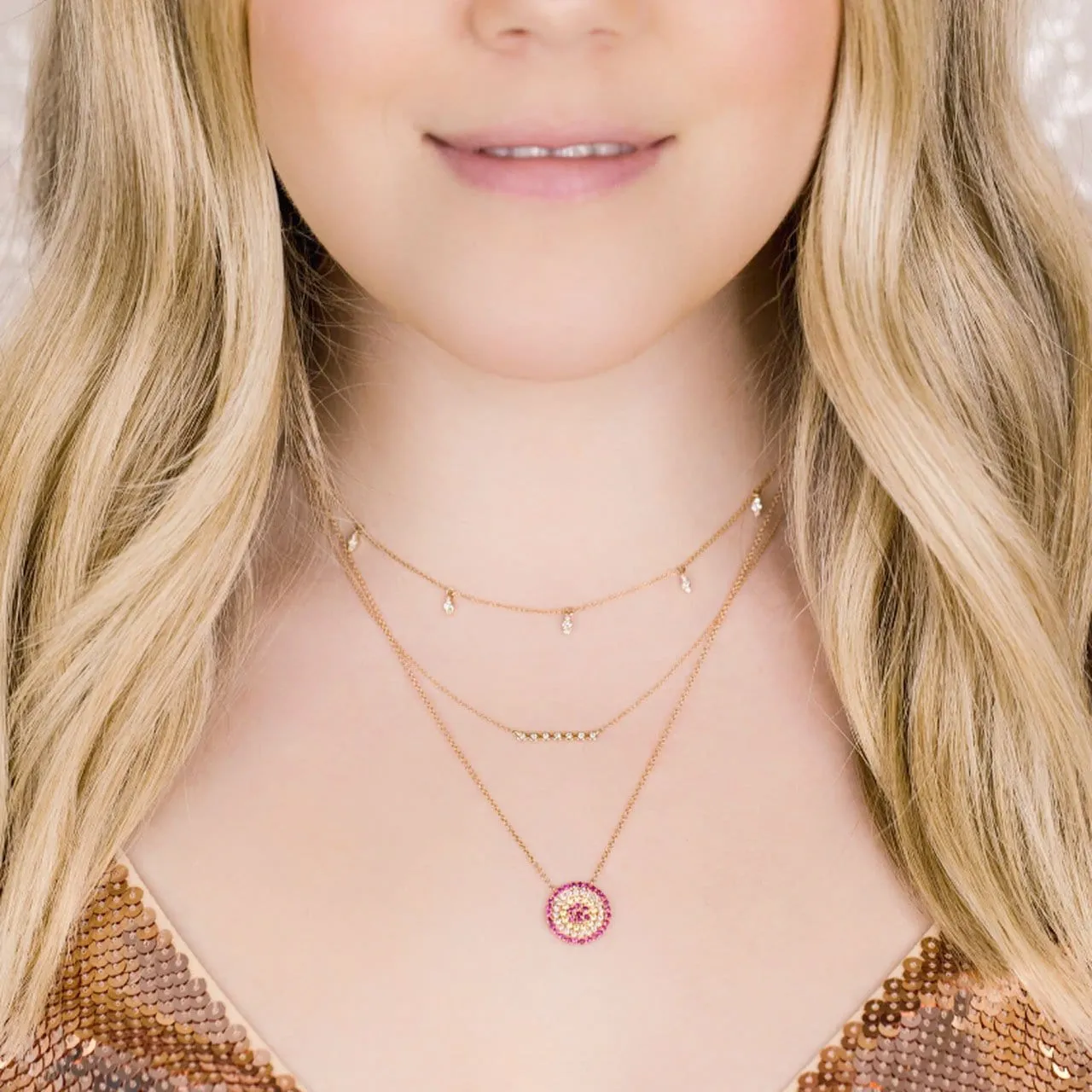 Lulu Jack Bezel Bar Necklace