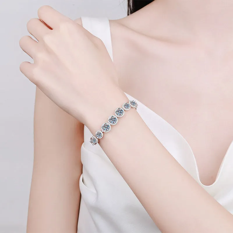 Luxury Moissanite Tennis Bracelets|Wedding Jewelry-BM007