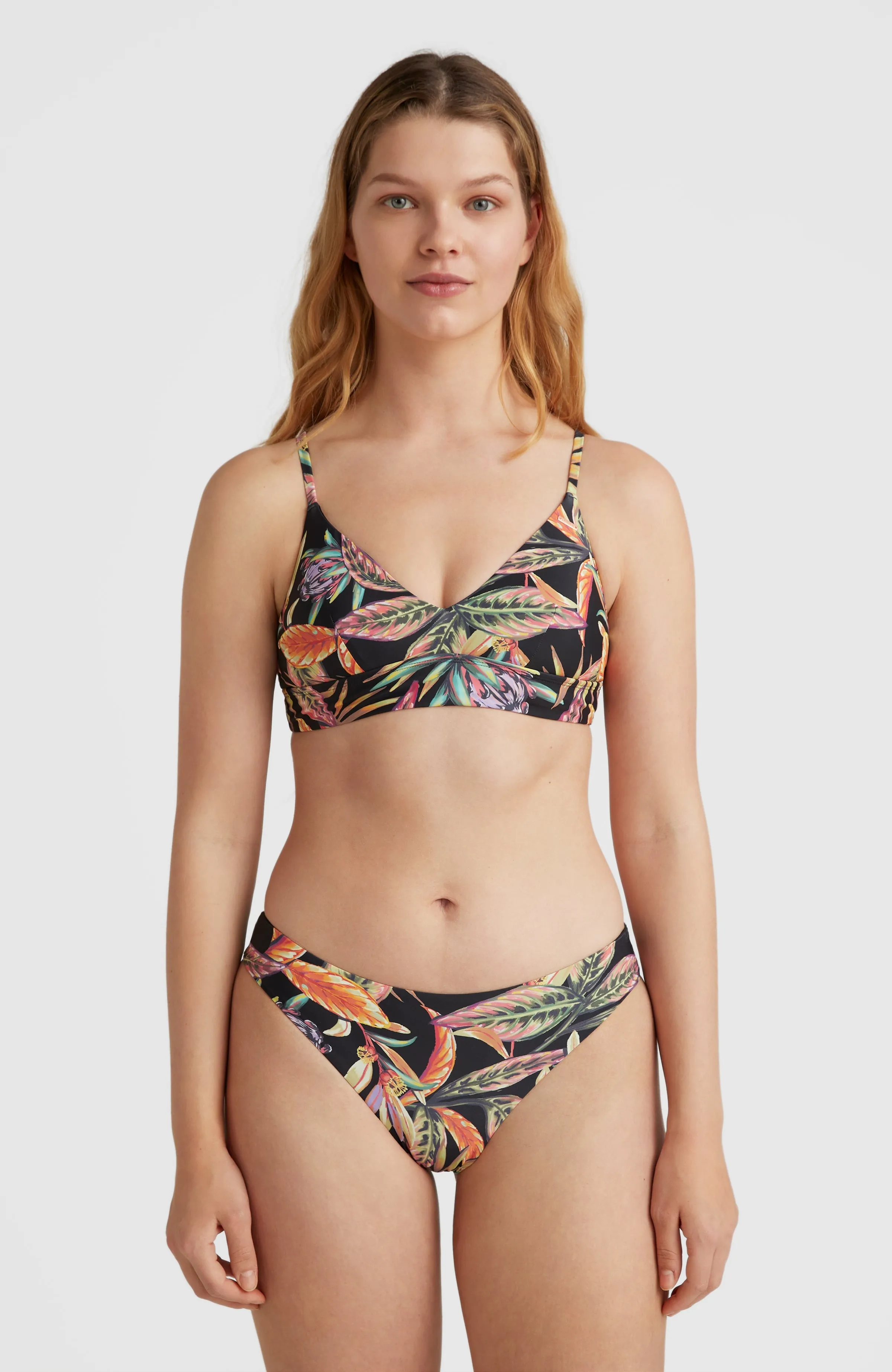 Maoi Bikini Hose | Black Tropical Flower