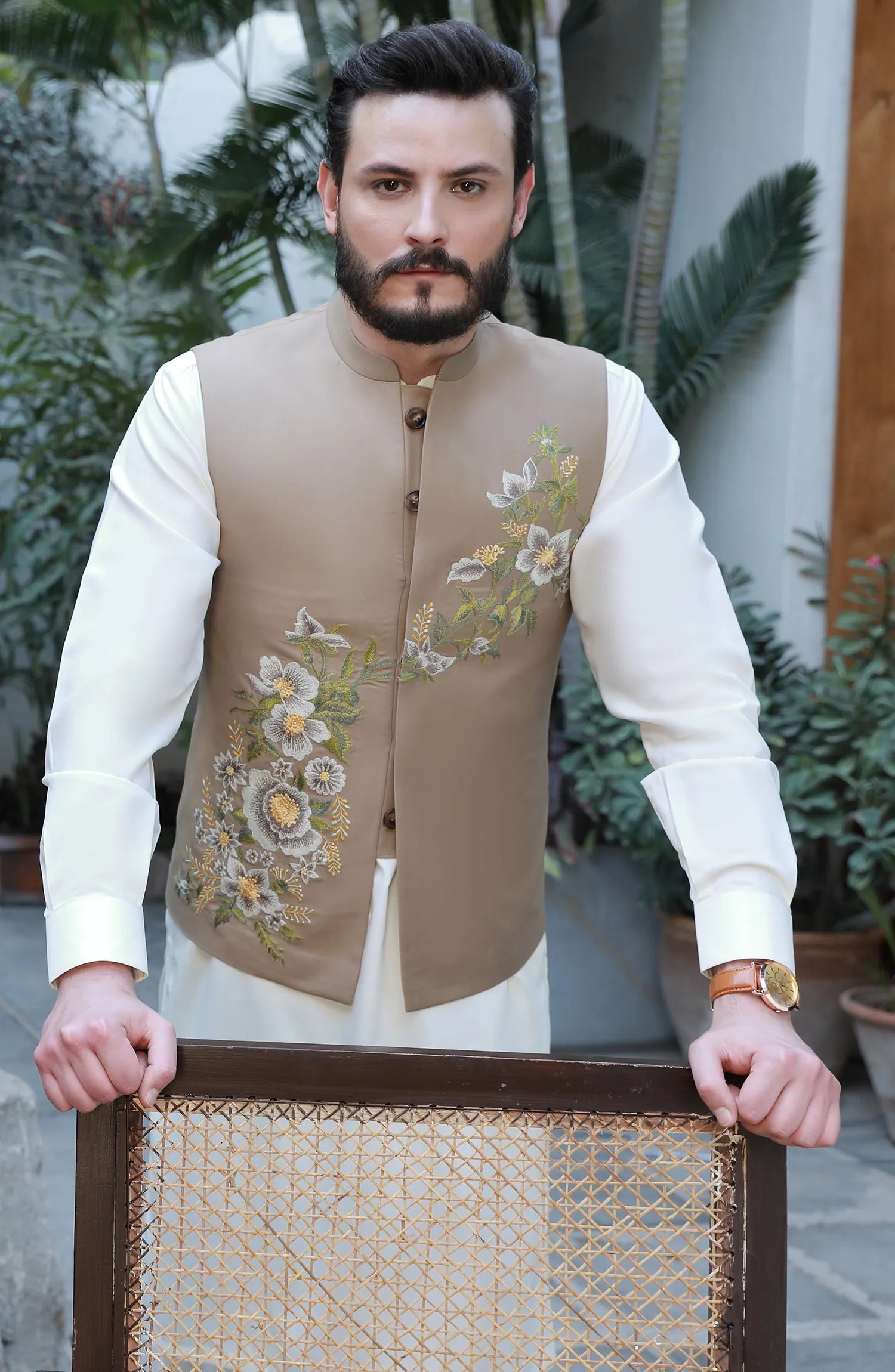 Mens Emb. Waist Coat