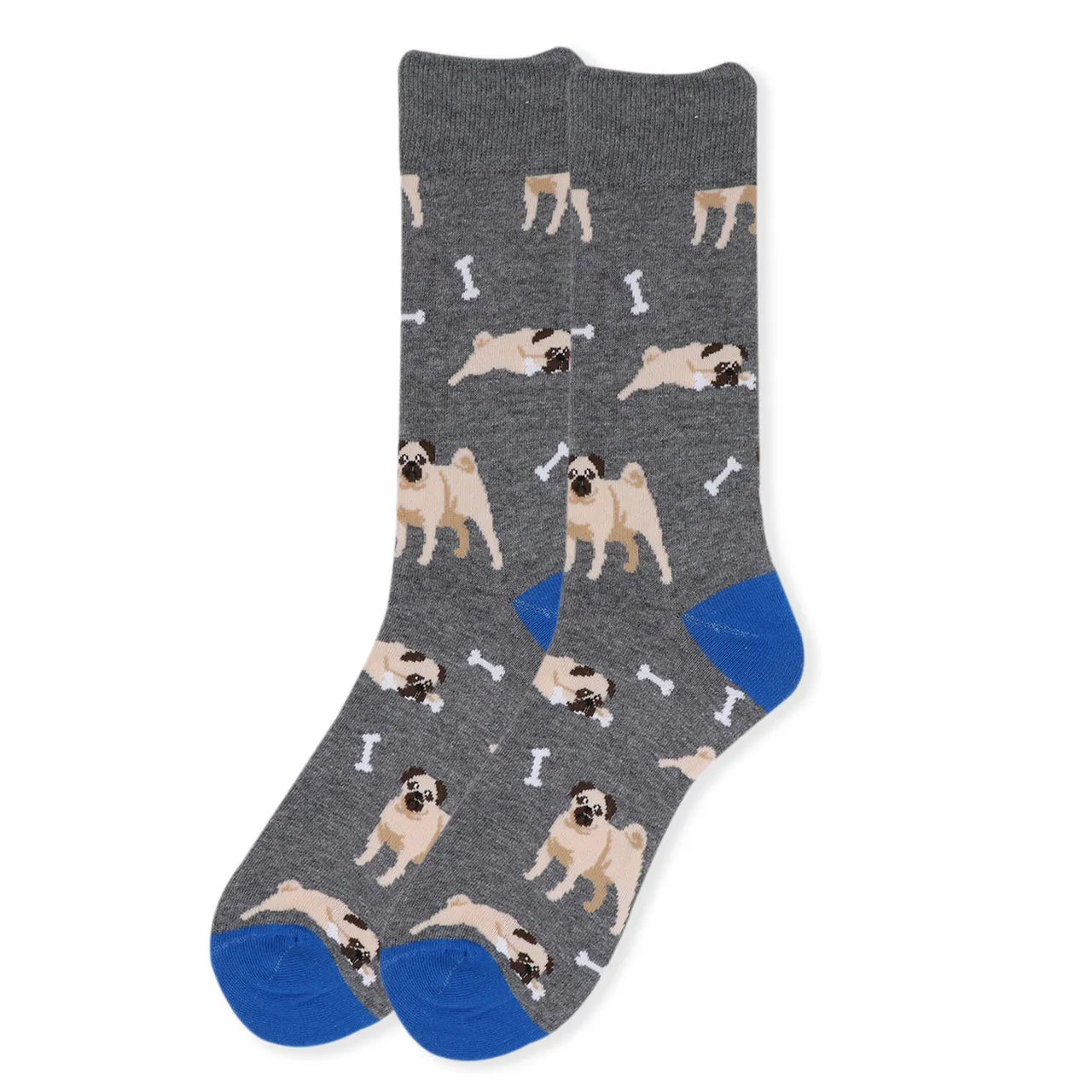Men's Novelty Pug Dog Socks