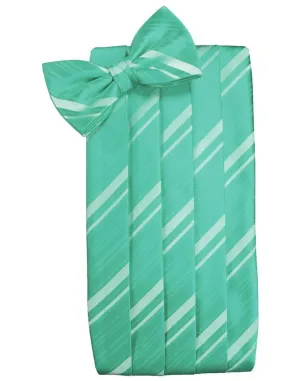 Mermaid Striped Satin Cummerbund