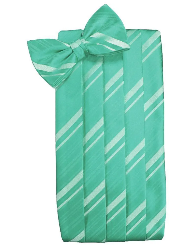 Mermaid Striped Satin Cummerbund