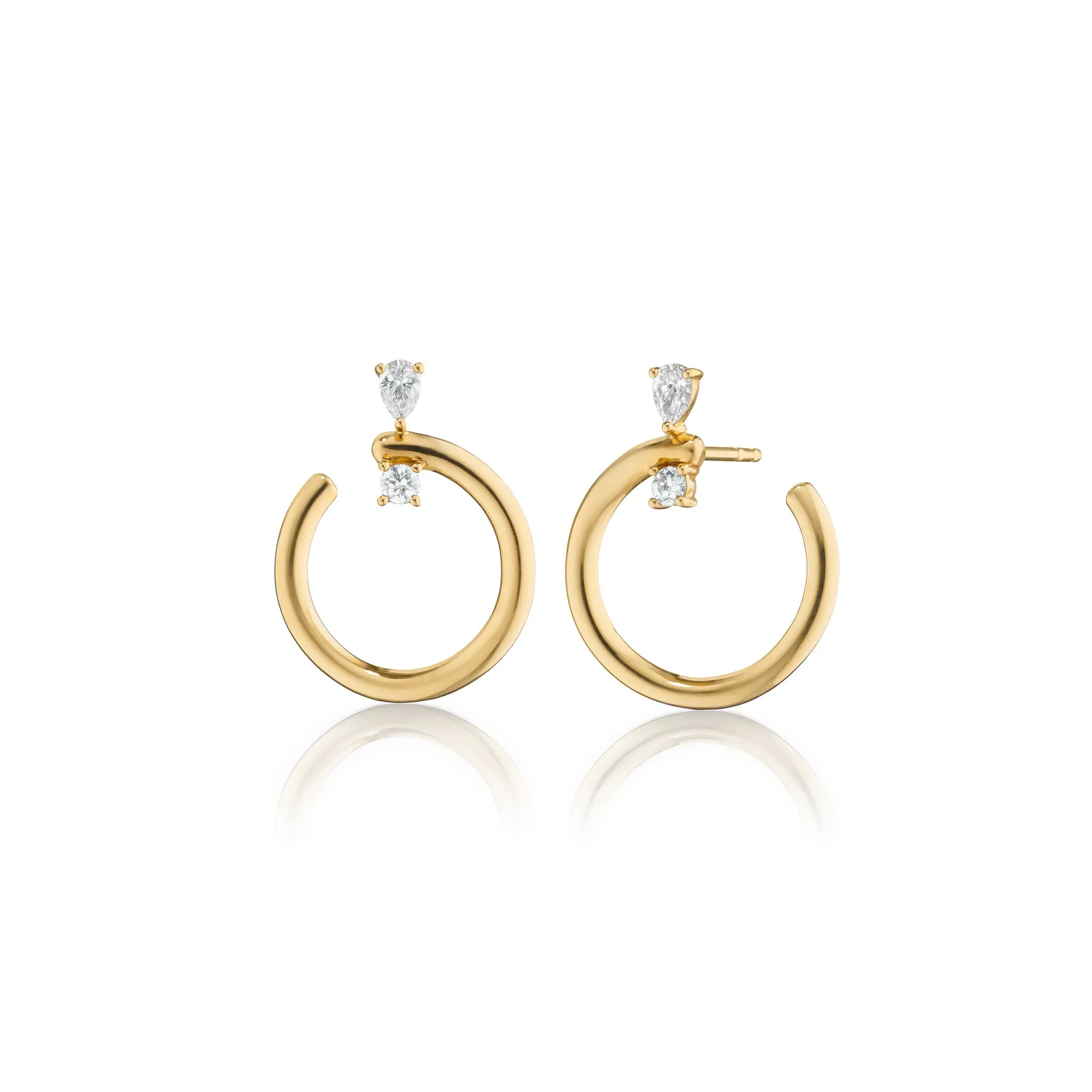 Monica Rich Kosann Midi Galaxy Wrap Hoop Earring with Diamonds