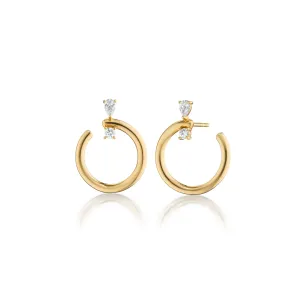 Monica Rich Kosann Midi Galaxy Wrap Hoop Earring with Diamonds