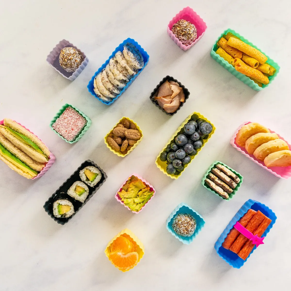 Montiico Lunch Bento Cups 3 Pack - Assorted