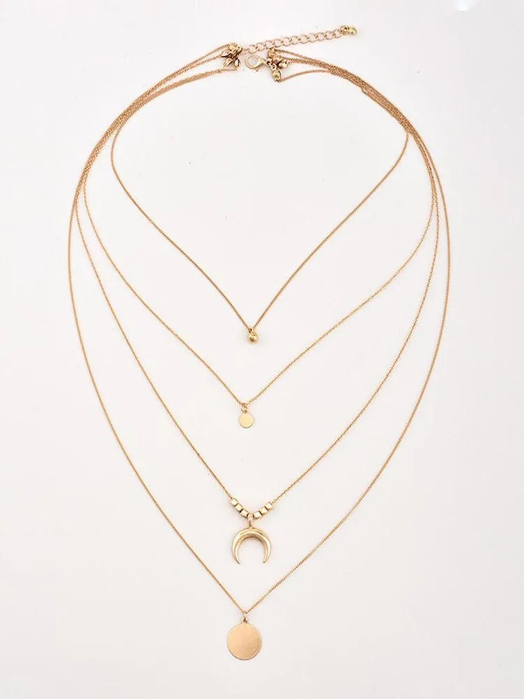Moon Dream Four Chain Necklace
