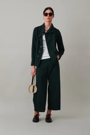 MORGAN PANT | FOREST TROPICAL WOOL