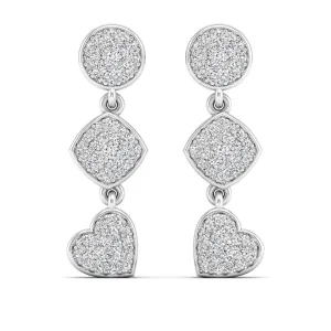 Multi Shape Diamond Drop Earrings