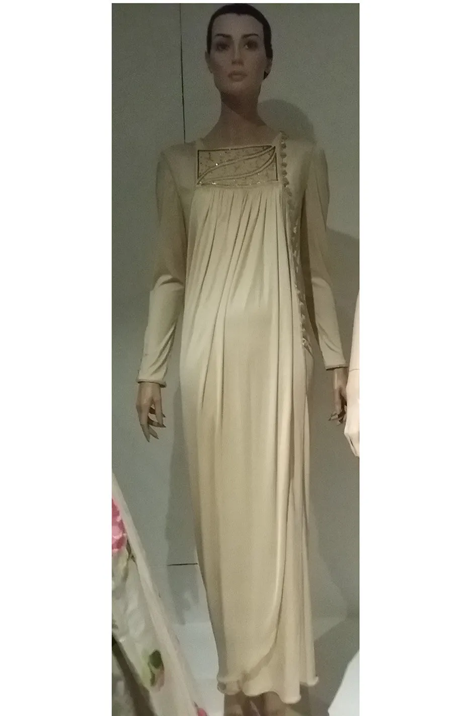 Museum Held 1970s Bill Gibb Sequin Detail Jersey Dress