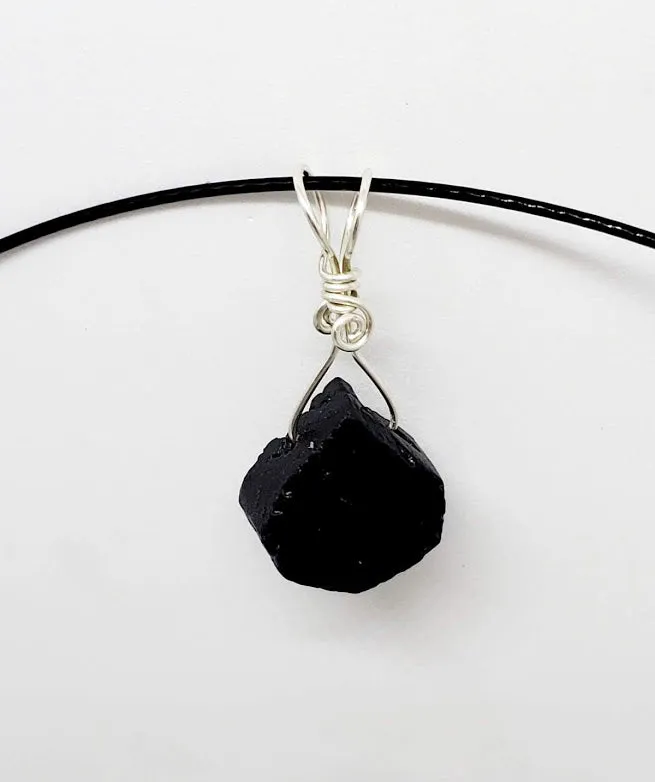 Natural Gemstone pendant with 18" Sterling Silver snake chain.