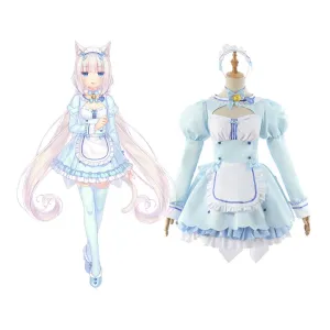 Nekopara Halloween Carnival Suit Chocola/Vanilla Cosplay Costume Maid Dress Outfit