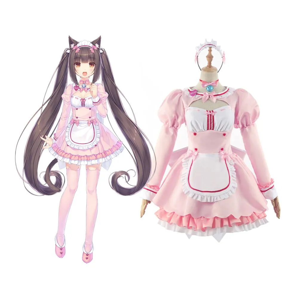 Nekopara Halloween Carnival Suit Chocola/Vanilla Cosplay Costume Maid Dress Outfits