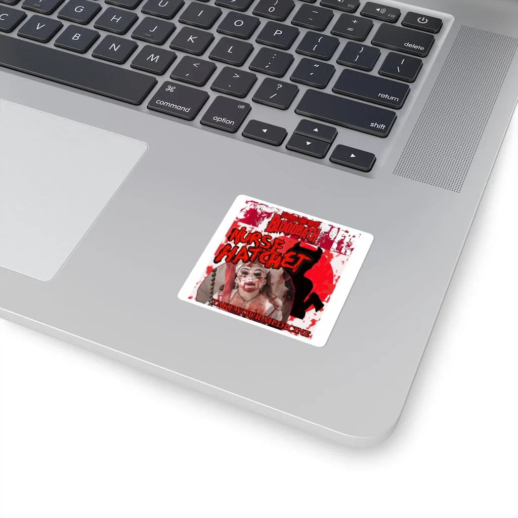 Nurse Hatchet Square Stickers