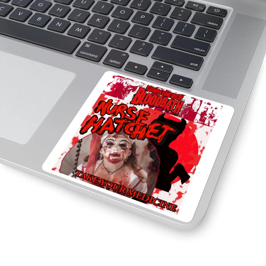 Nurse Hatchet Square Stickers
