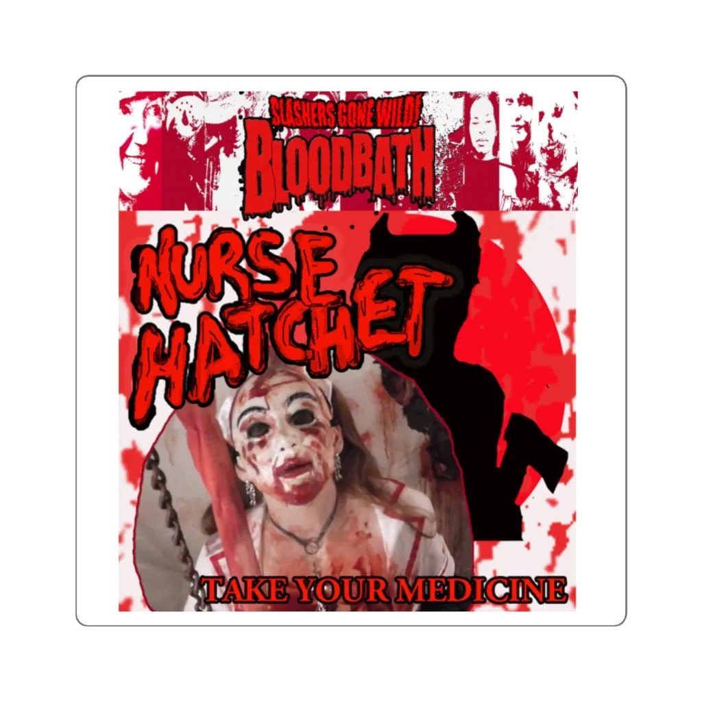 Nurse Hatchet Square Stickers