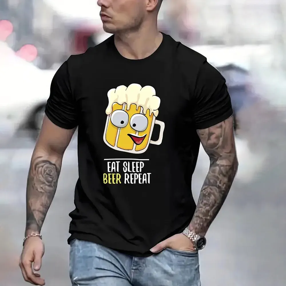 Oktoberfest Multi-Color Fun Printed Short-Sleeved T-Shirt