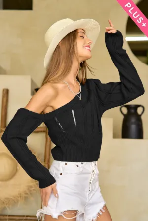One Shoulder Curvy Sweater
