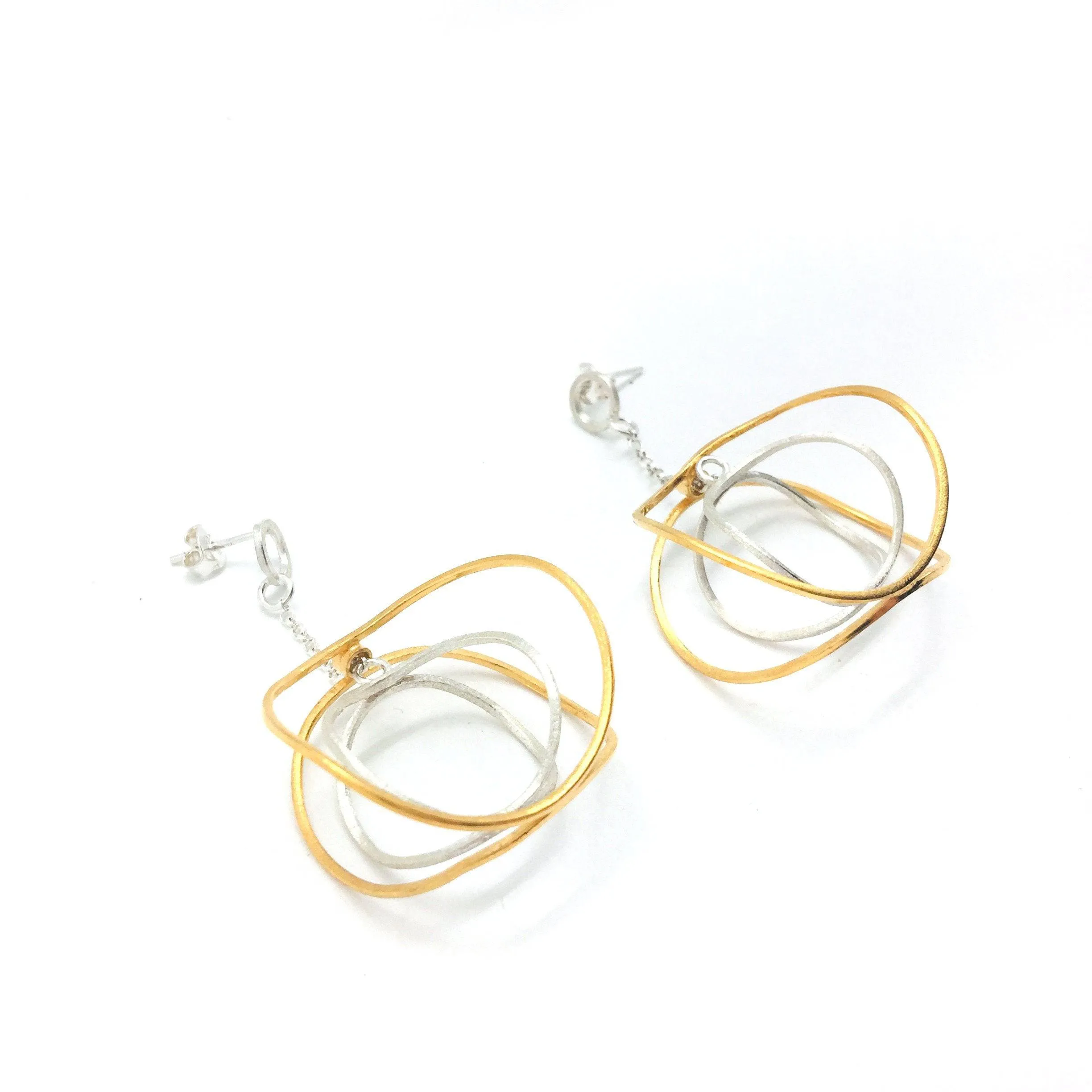 Orbital Hoop Chains - Silver/Gold