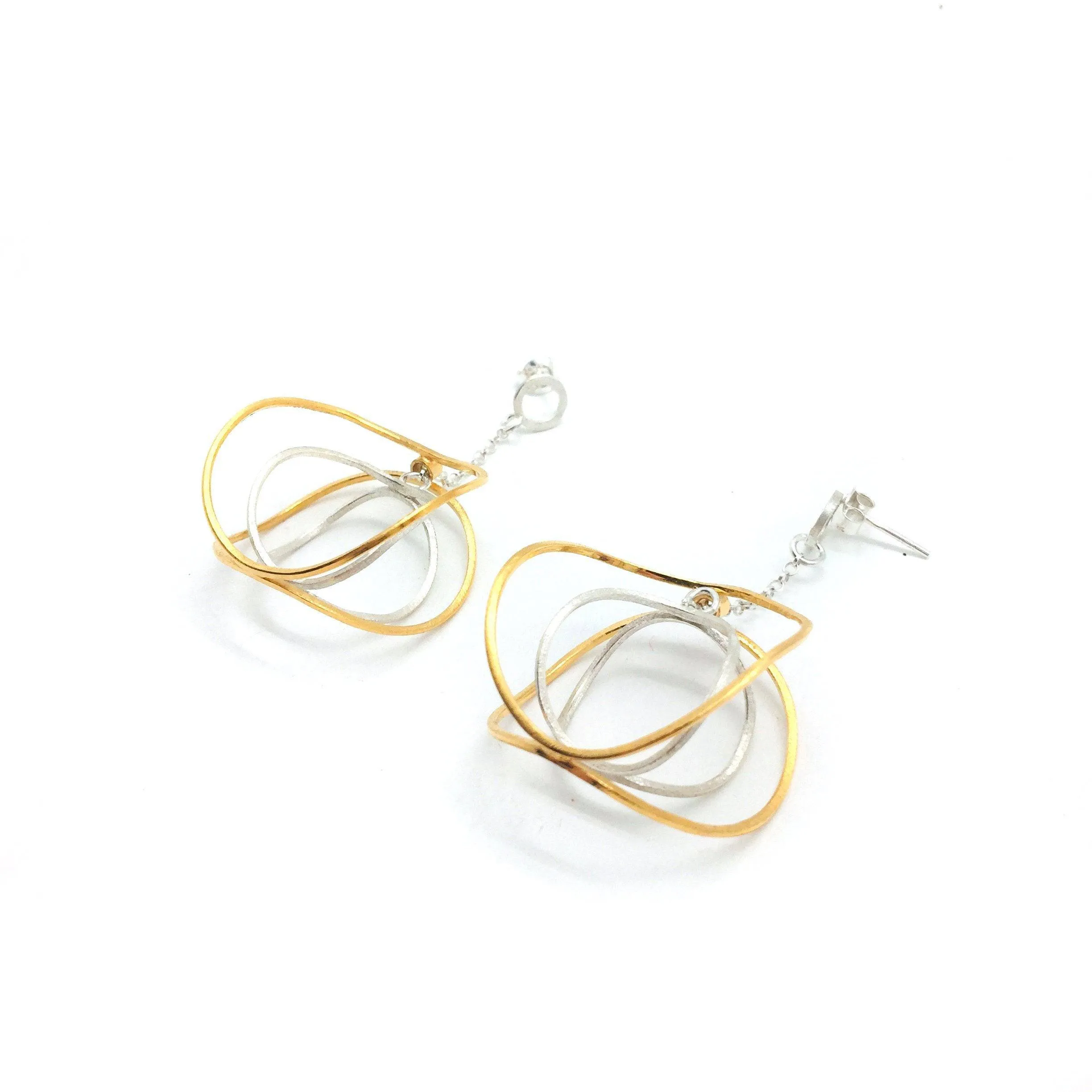 Orbital Hoop Chains - Silver/Gold