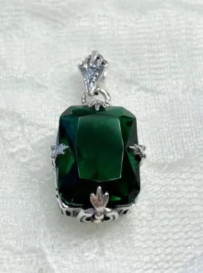 P15, Rectangle Pendant, Vintage Art Deco Necklace, Design#P15