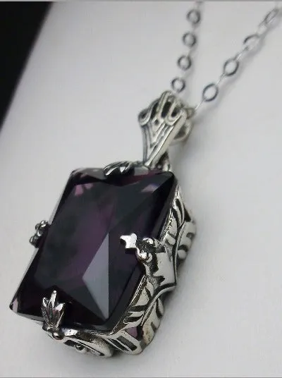 P15, Rectangle Pendant, Vintage Art Deco Necklace, Design#P15