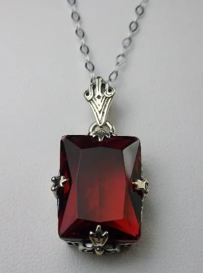 P15, Rectangle Pendant, Vintage Art Deco Necklace, Design#P15