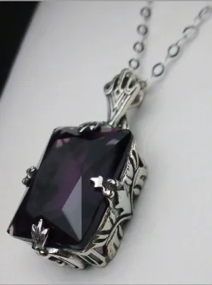 P15, Rectangle Pendant, Vintage Art Deco Necklace, Design#P15