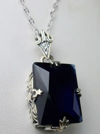 P15, Rectangle Pendant, Vintage Art Deco Necklace, Design#P15