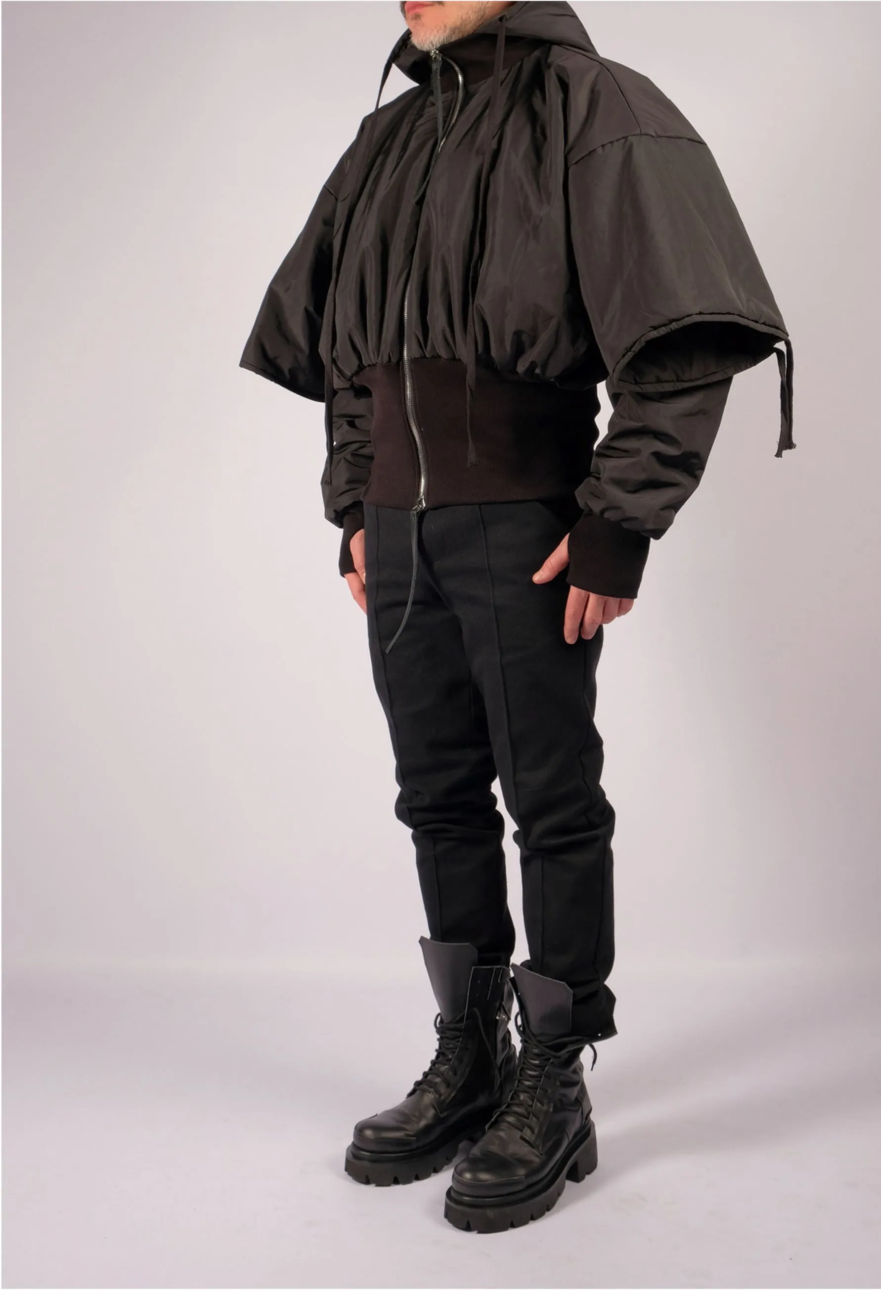 Padded Bomber Crop