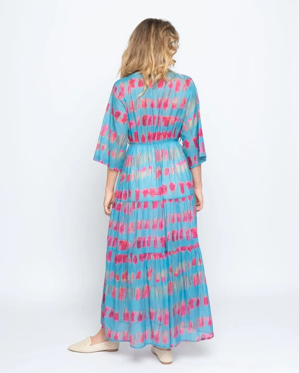 Painter V Neck Maxi Dress