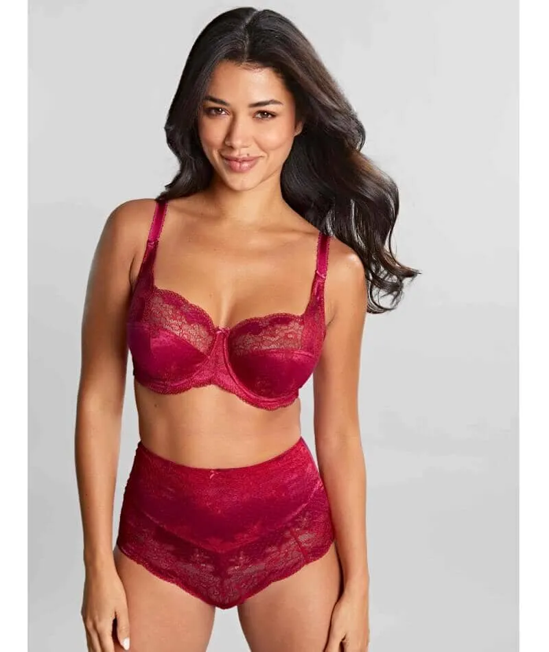 Panache Clara High Waist Brief - Orchid/Red