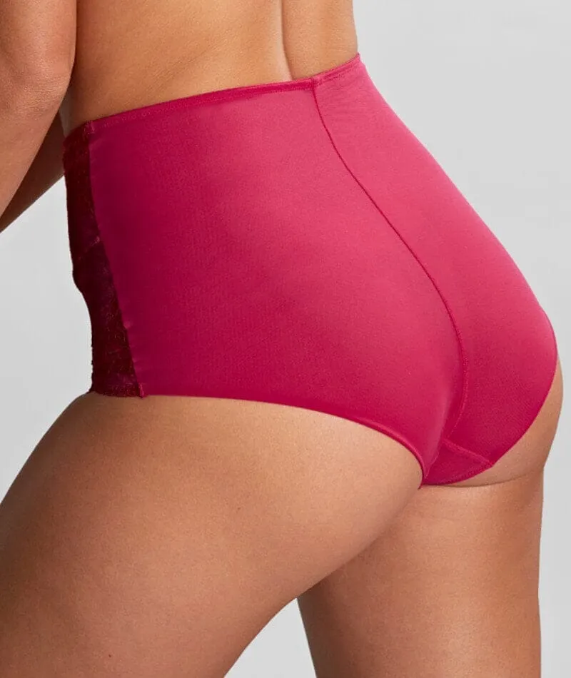 Panache Clara High Waist Brief - Orchid/Red