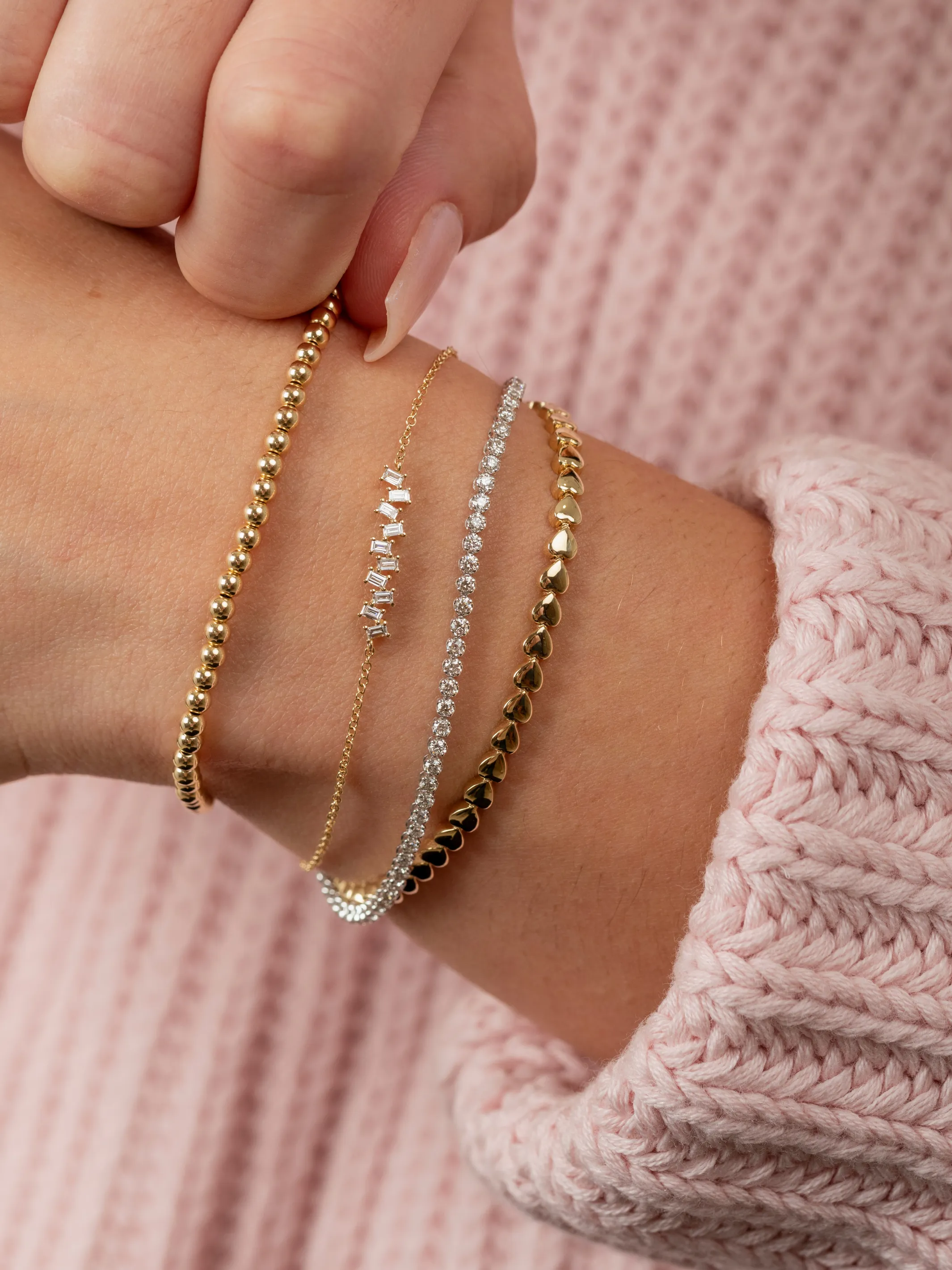 Paris Baguette Bracelet 14K