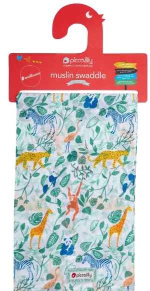 Piccalilly Muslin Swaddle - Safari