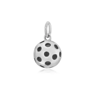Pickleball Pendant | Solid Ball in White Gold