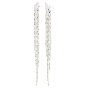 Pilgrim Zenobia Silver Layered Chain Earrings