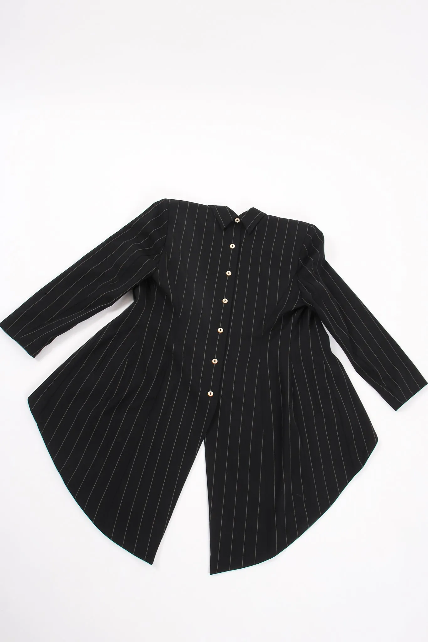 Pinstripe Button Morning Coat
