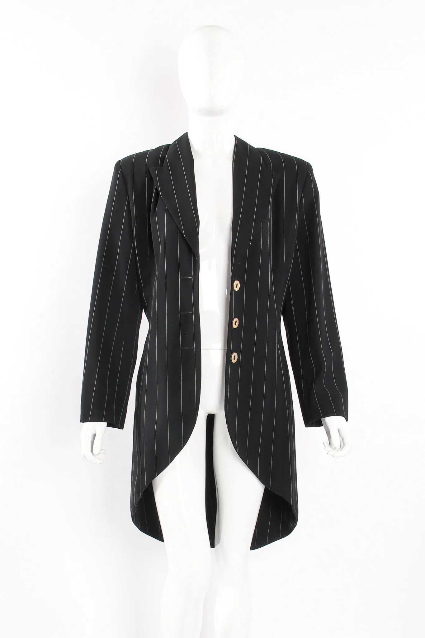 Pinstripe Button Morning Coat