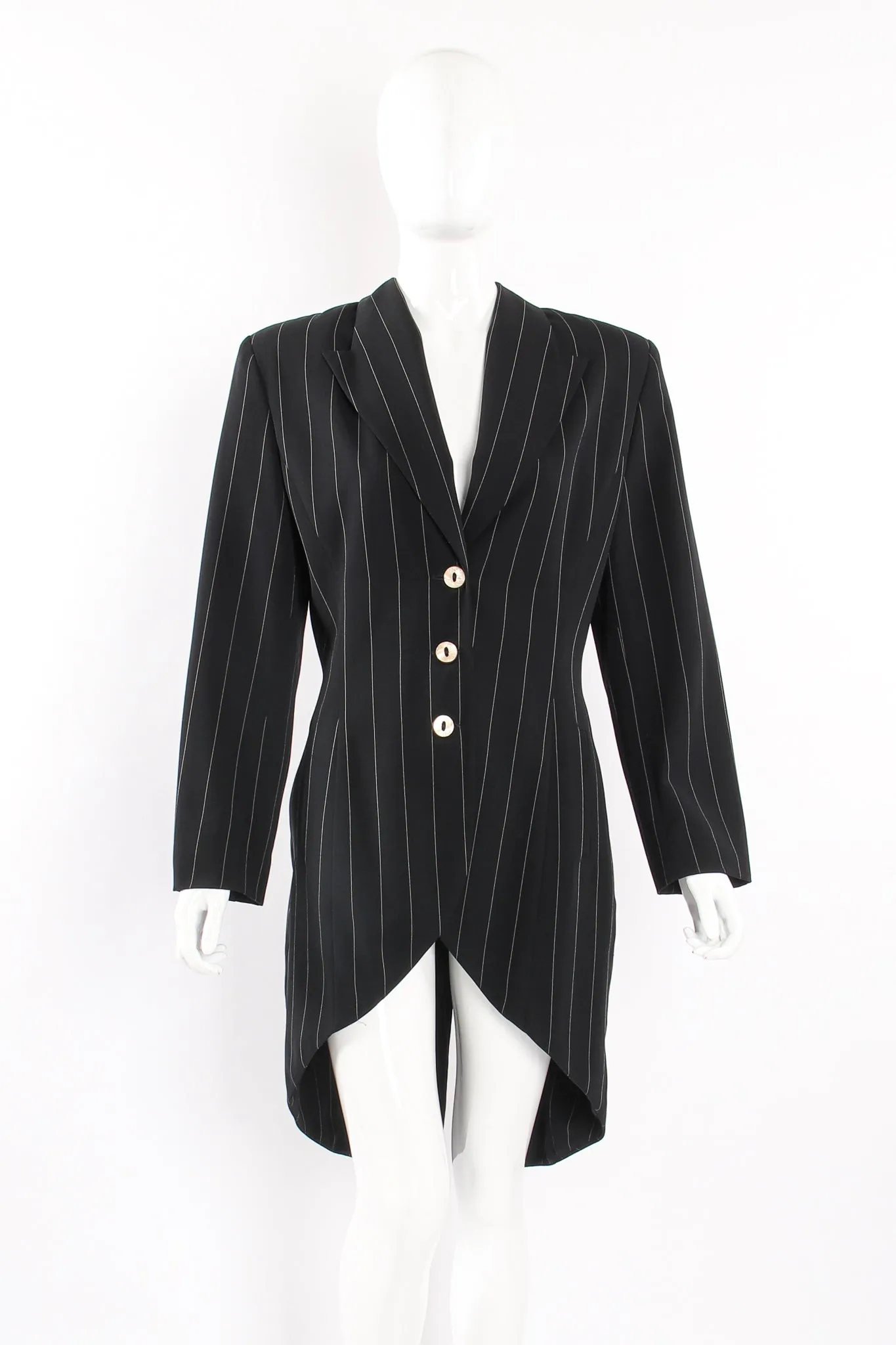 Pinstripe Button Morning Coat