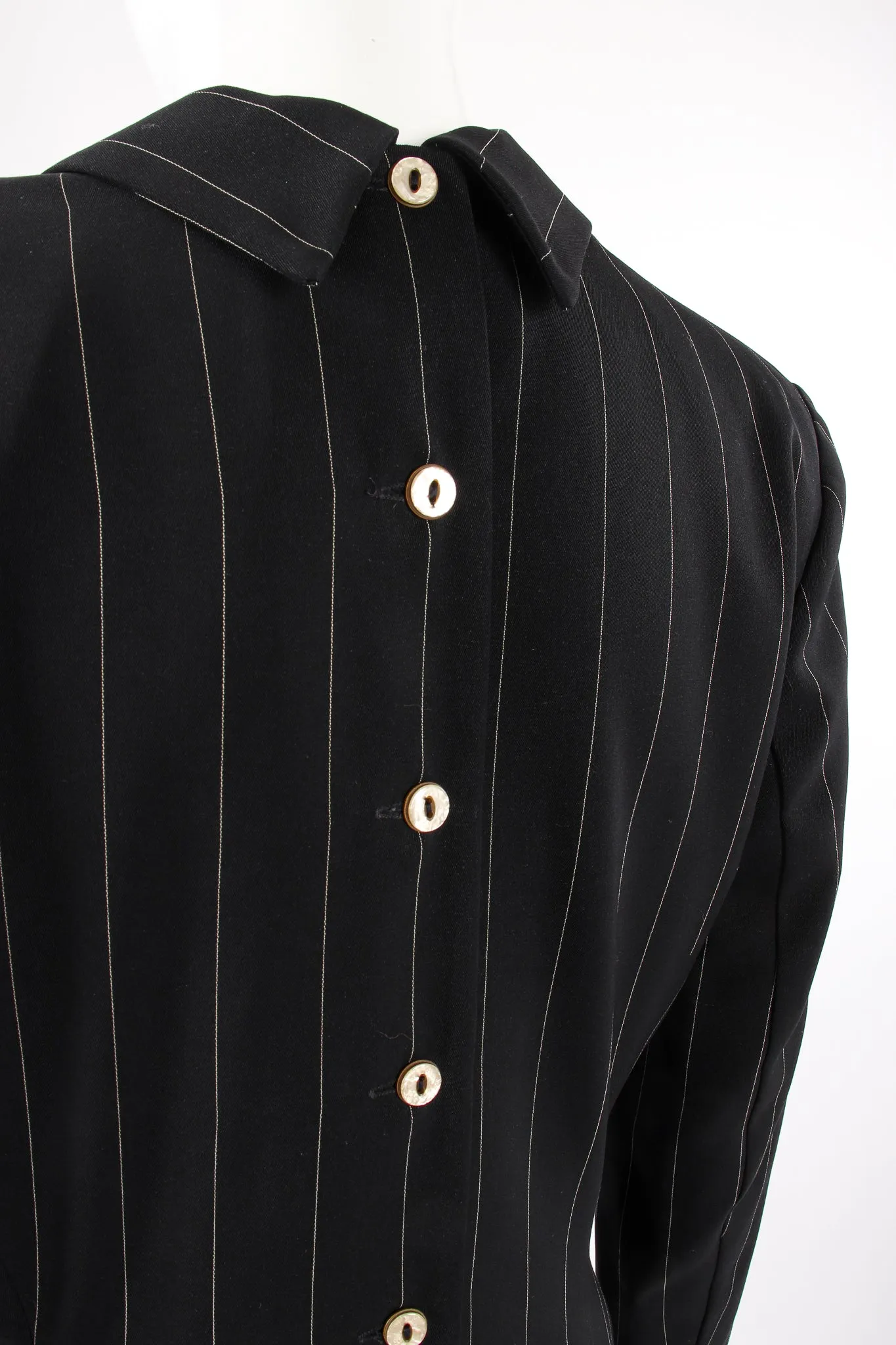 Pinstripe Button Morning Coat