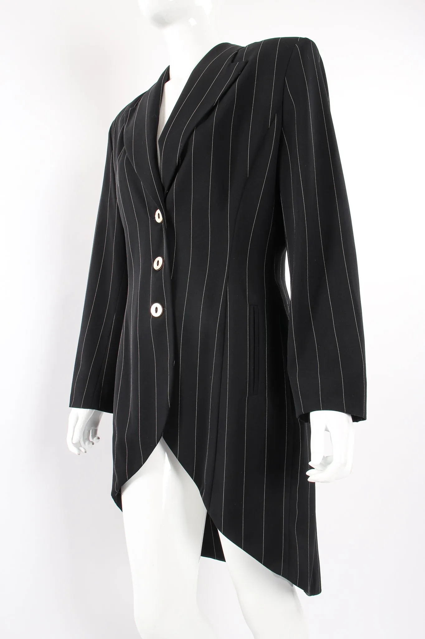 Pinstripe Button Morning Coat