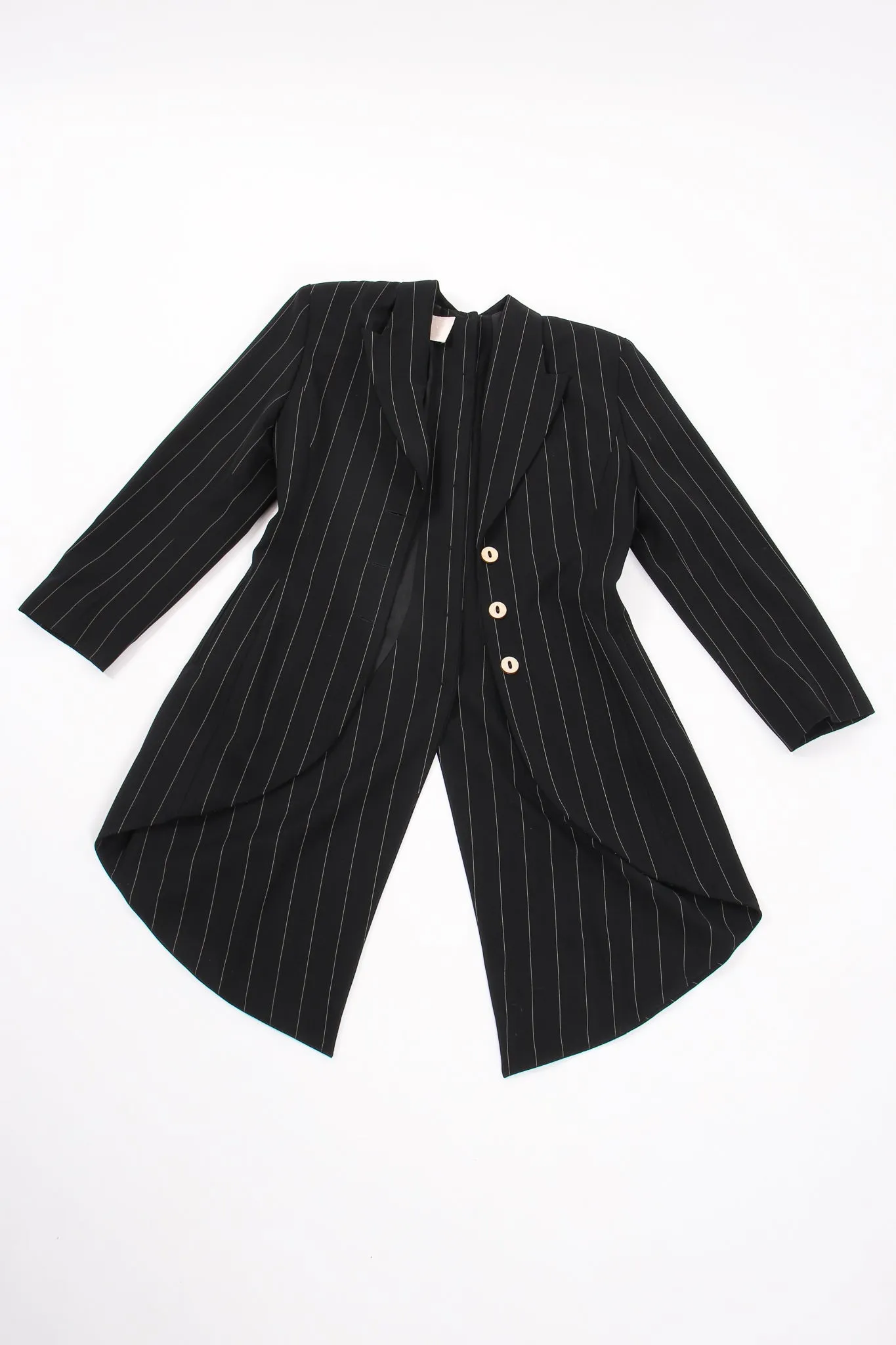 Pinstripe Button Morning Coat