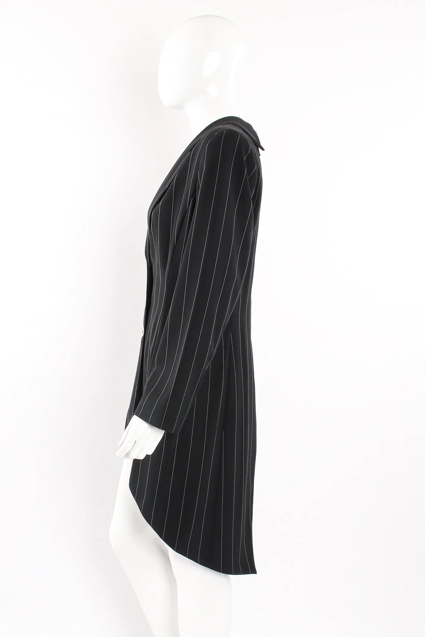 Pinstripe Button Morning Coat