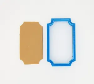 Plaque Simple Rectangle 8cm Cookie Cutter