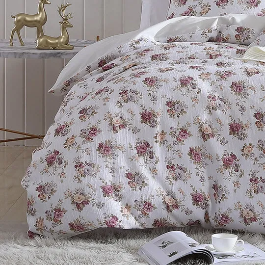 Platinum Collection ROSETTE PLUM QUILT COVER SET