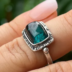PRE-ORDER FOR BRC- Indicolite Tourmaline Ring- Sz 5.5