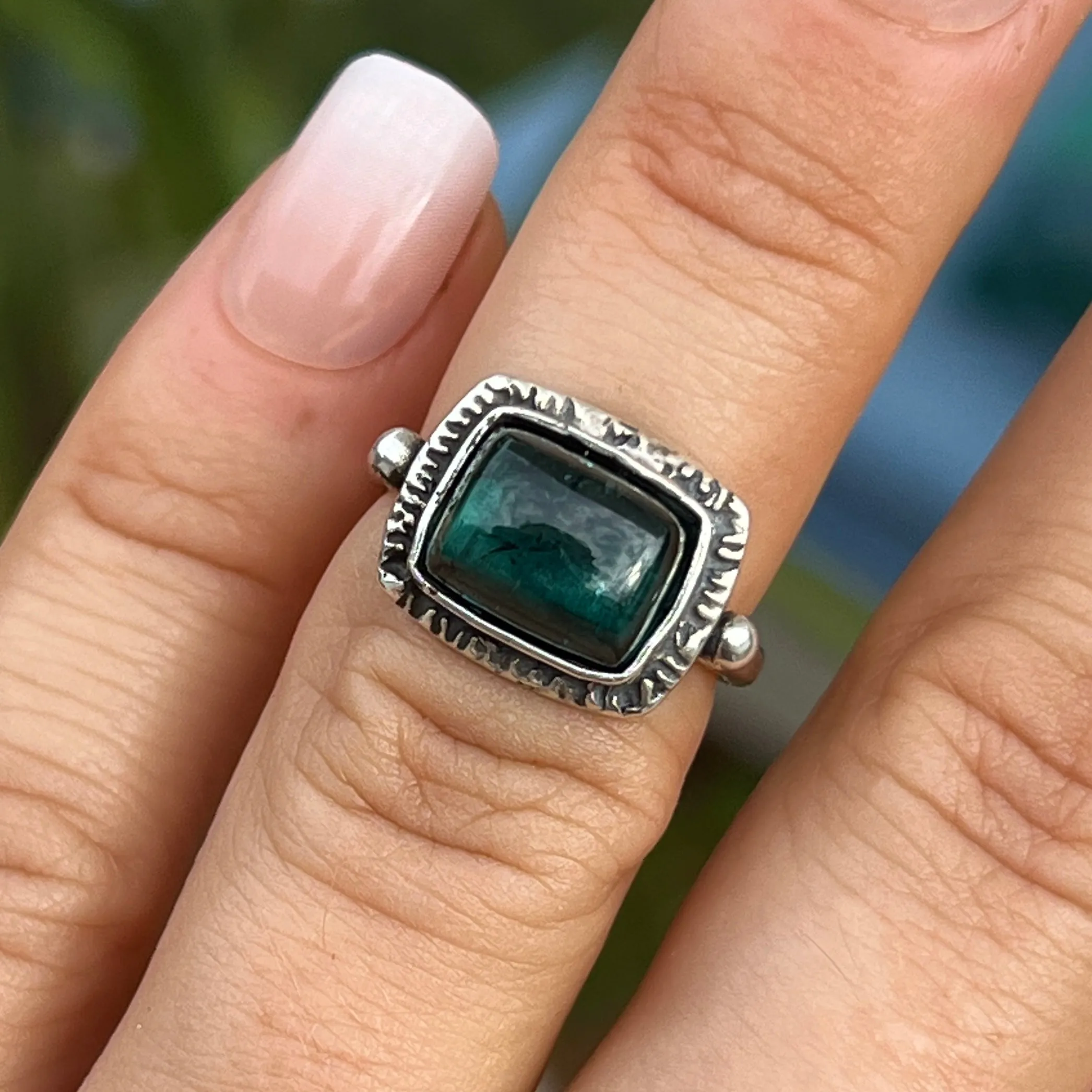 PRE-ORDER FOR BRC- Indicolite Tourmaline Ring- Sz 5.5