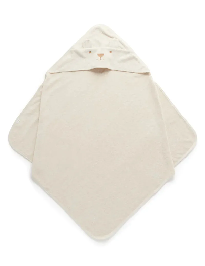 Purebaby Organic Cotton Bear Hooded Bath Towel